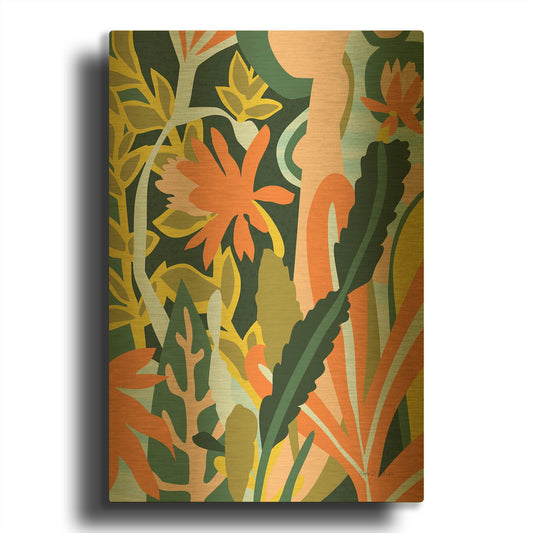 'Cactus Flower' By Megan Gallagher Gold Metal Wall Art