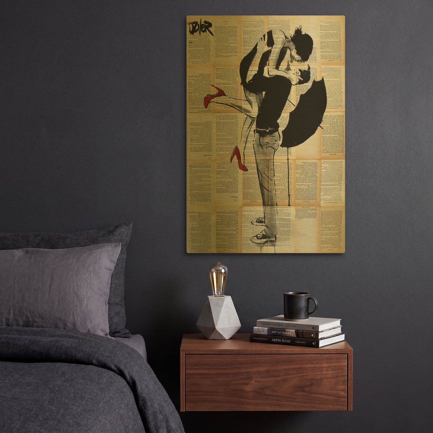 'Always Again' By Loui Jover Gold Metal Wall Art