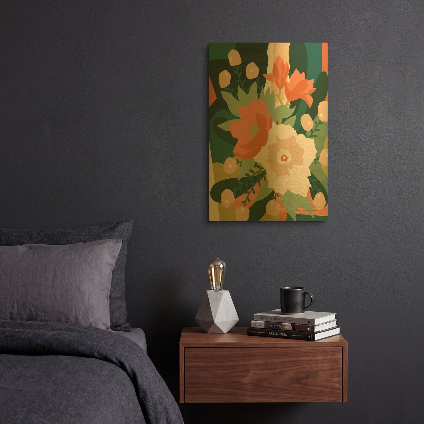 'Stained Glass' By Megan Gallagher Gold Metal Wall Art