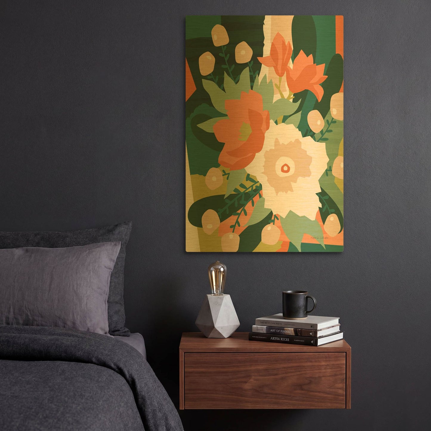 'Stained Glass' By Megan Gallagher Gold Metal Wall Art