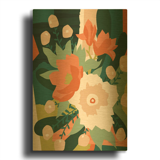 'Stained Glass' By Megan Gallagher Gold Metal Wall Art