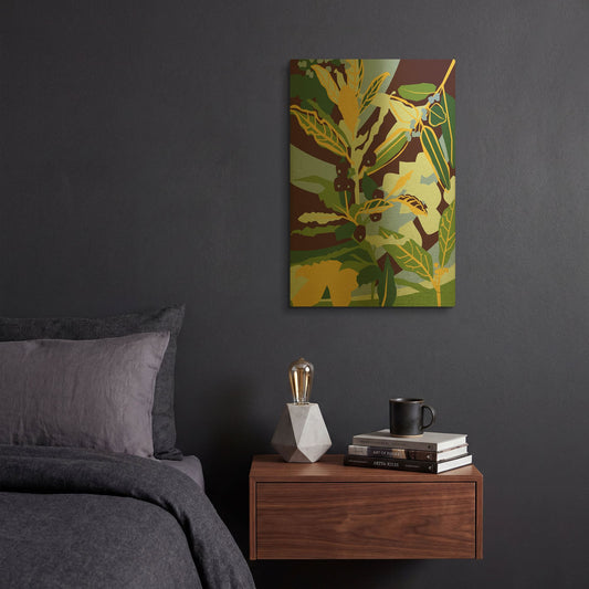 'Bay Leaf' By Megan Gallagher Gold Metal Wall Art
