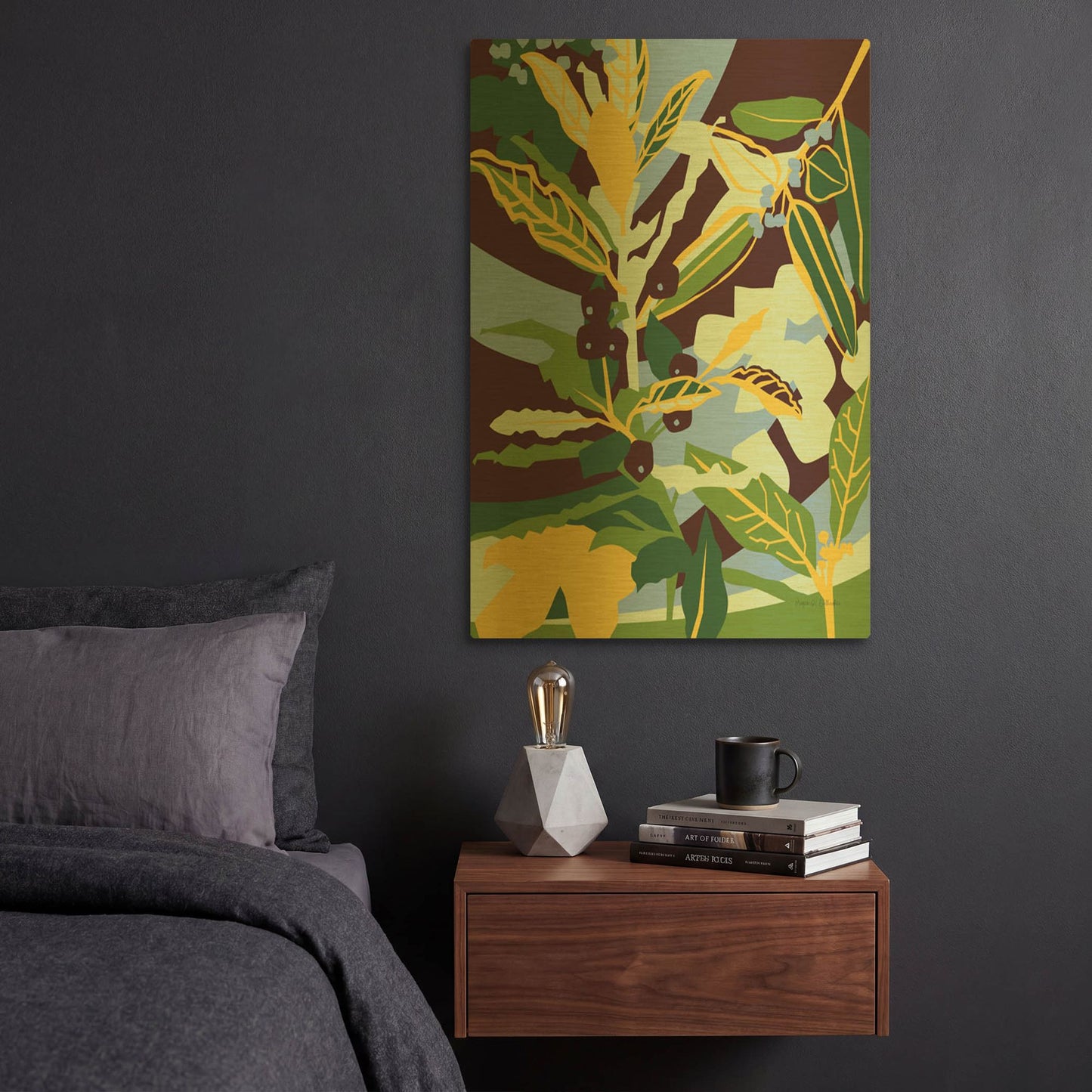 'Bay Leaf' By Megan Gallagher Gold Metal Wall Art