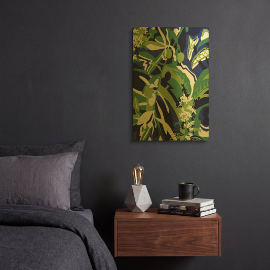 'Olive Buds' By Megan Gallagher Gold Metal Wall Art