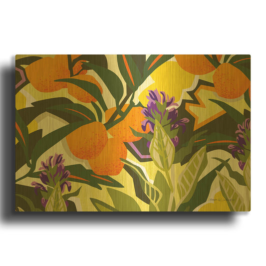 'Citrus Sage I' By Megan Gallagher Gold Metal Wall Art