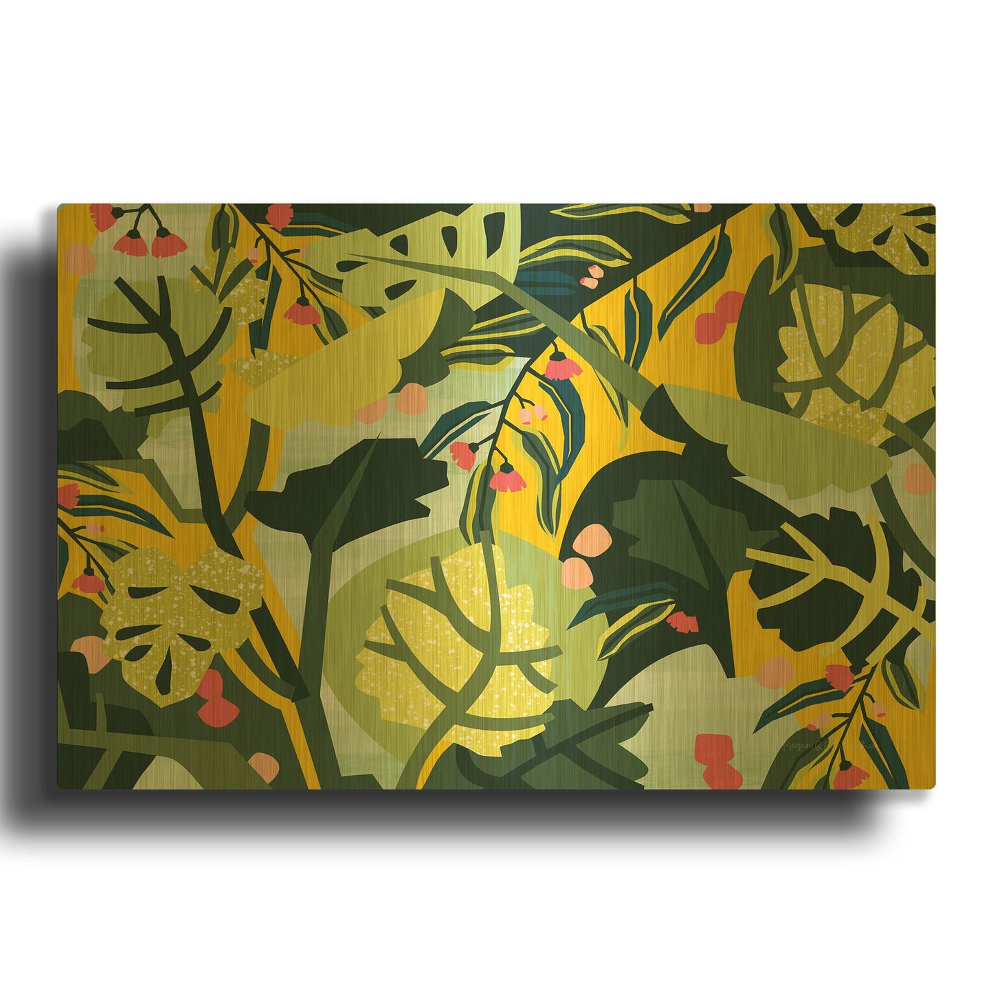'Eucalyptus Mint I' By Megan Gallagher Gold Metal Wall Art