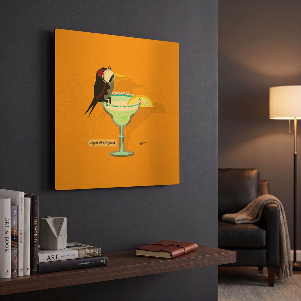 'Tequila Mockingbird' By Chuck Wimmer Gold Metal Wall Art