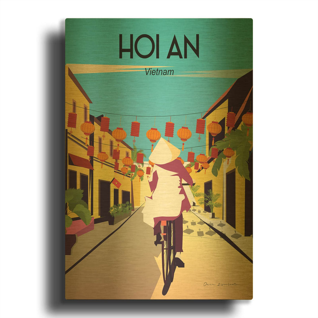 'Hoi An Vietnam' By Omar Escalante Gold Metal Wall Art