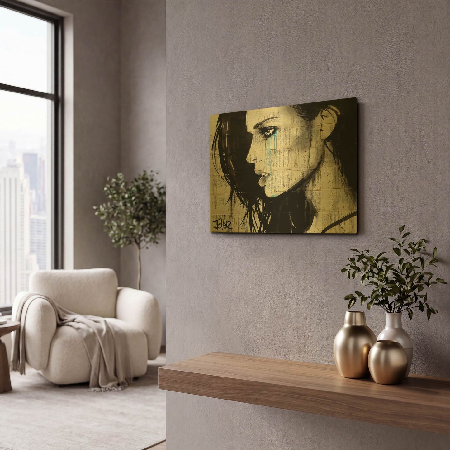 'Bright Ecstasy' By Loui Jover Gold Metal Wall Art