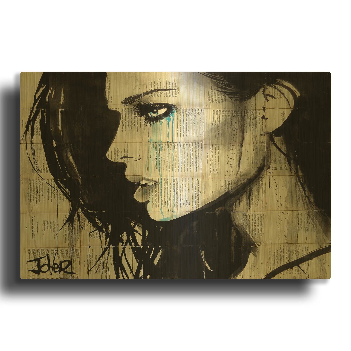 'Bright Ecstasy' By Loui Jover Gold Metal Wall Art