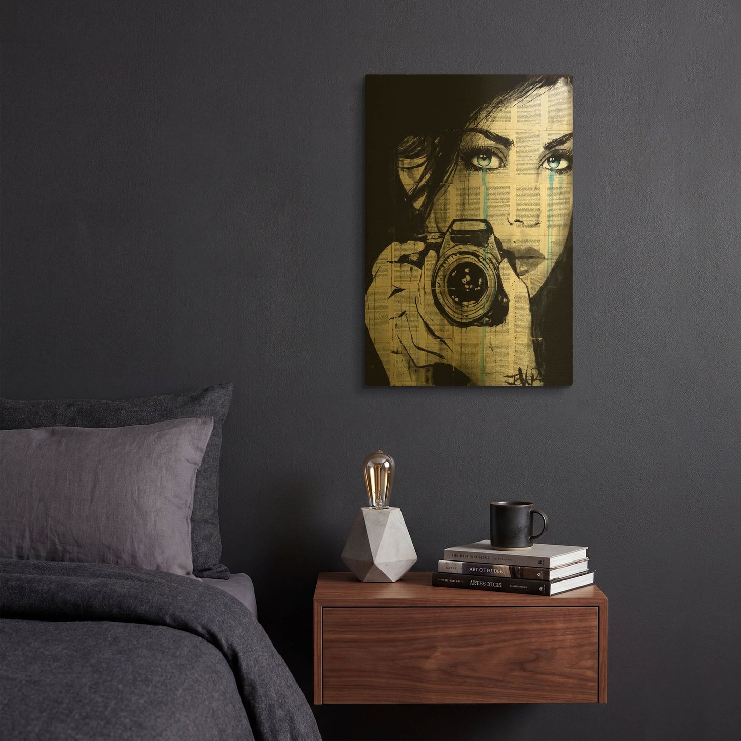 'Caught' By Loui Jover Gold Metal Wall Art