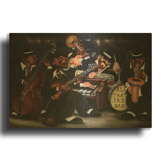 'All That Jazz' By Leonard Jones Gold Metal Wall Art