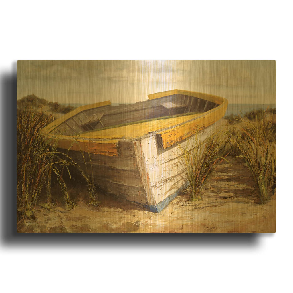 'Vineyard Launch' By Karl Soderlund Gold Metal Wall Art