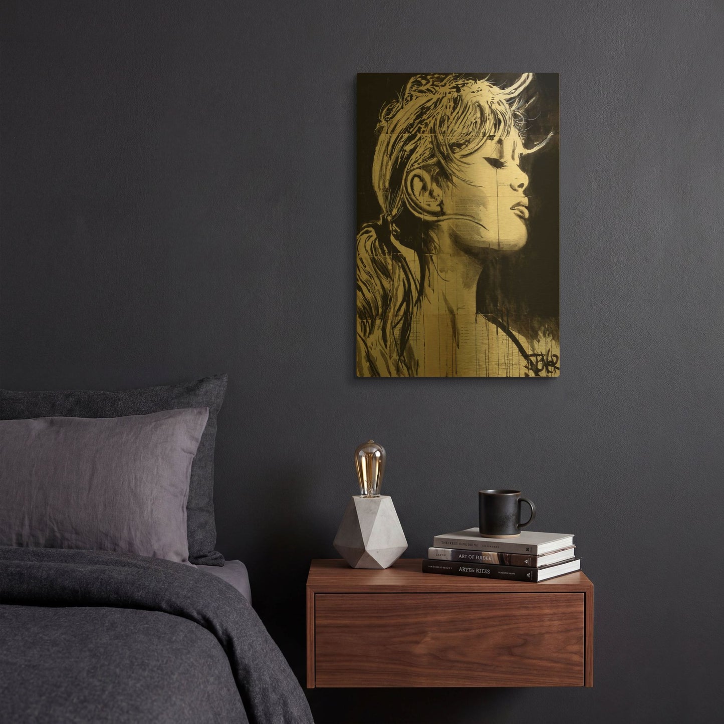 'Enchanted' By Loui Jover Gold Metal Wall Art