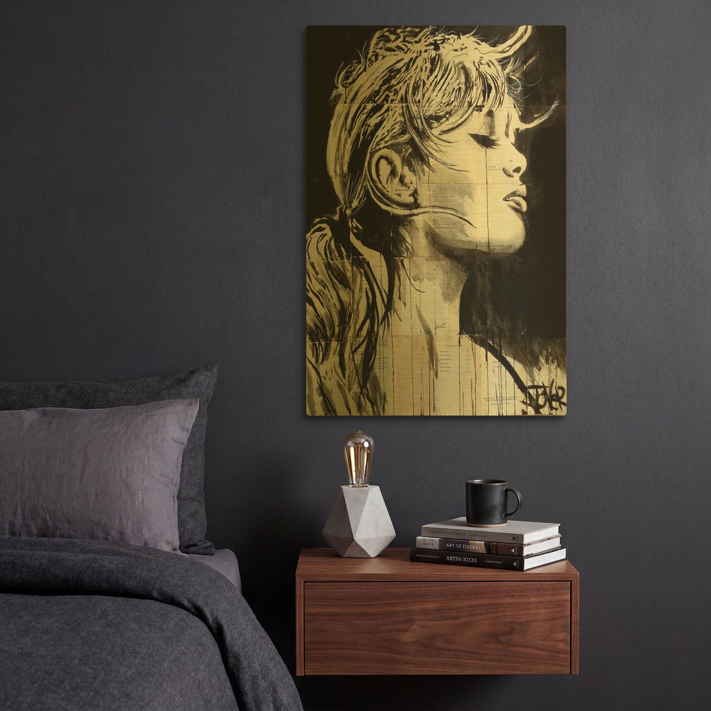 'Enchanted' By Loui Jover Gold Metal Wall Art