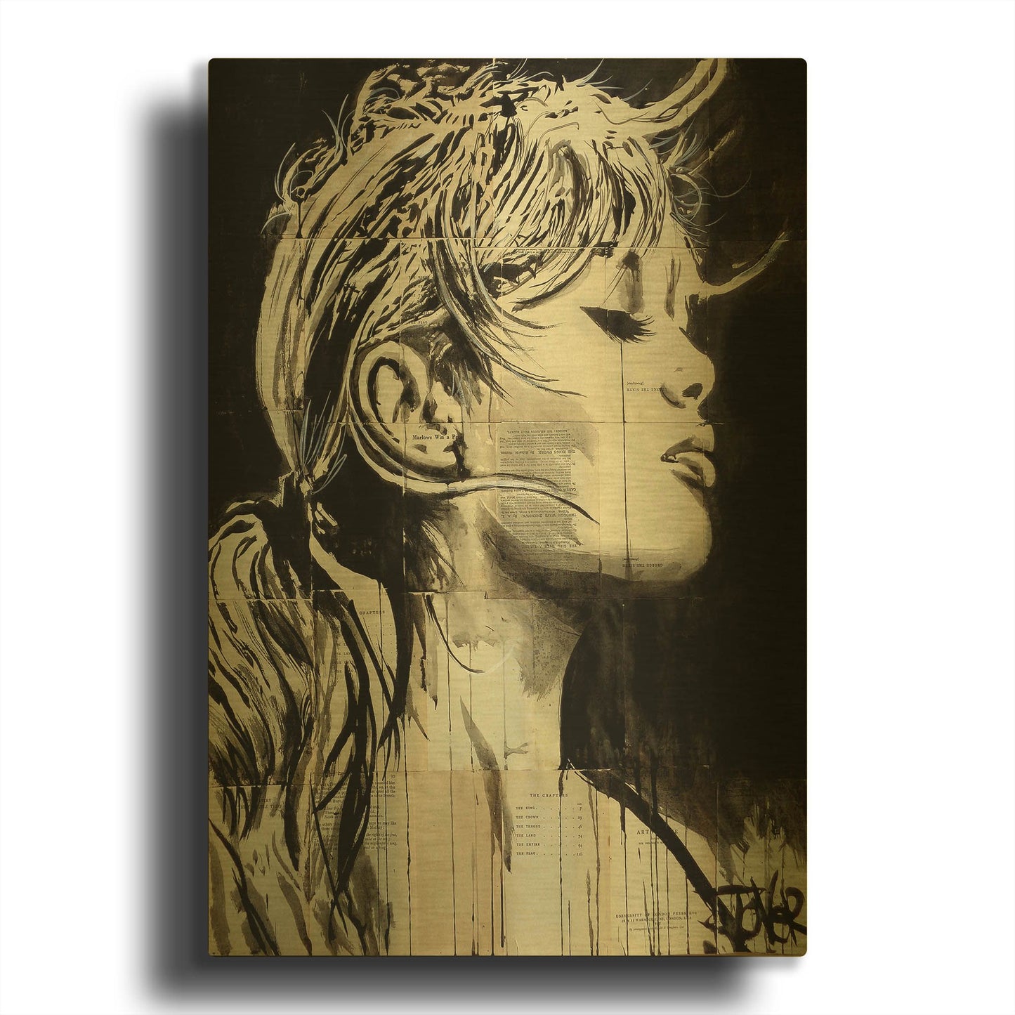 'Enchanted' By Loui Jover Gold Metal Wall Art