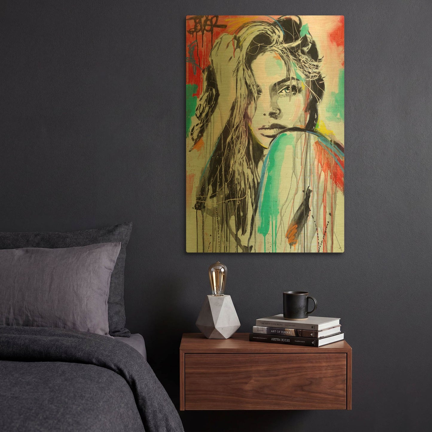 'In Spirit' By Loui Jover Gold Metal Wall Art