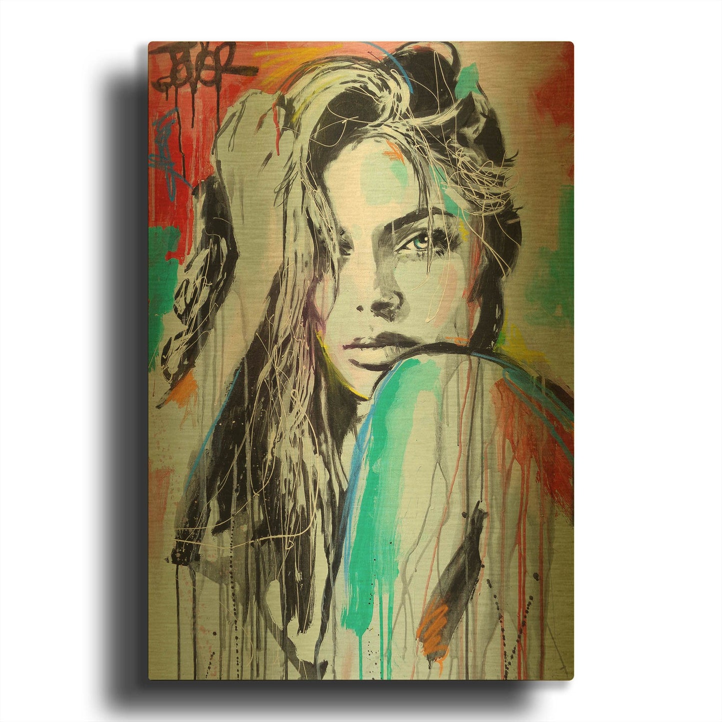 'In Spirit' By Loui Jover Gold Metal Wall Art