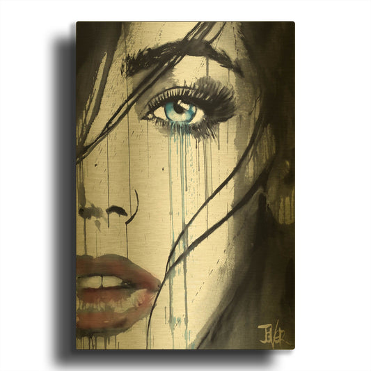 'It Happens' By Loui Jover Gold Metal Wall Art