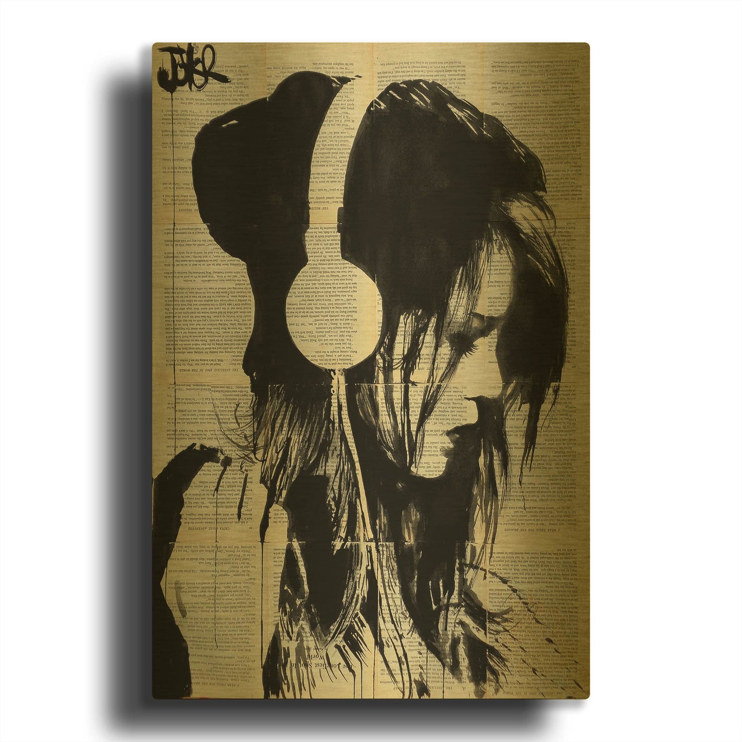 'Melodies Solace' By Loui Jover Gold Metal Wall Art