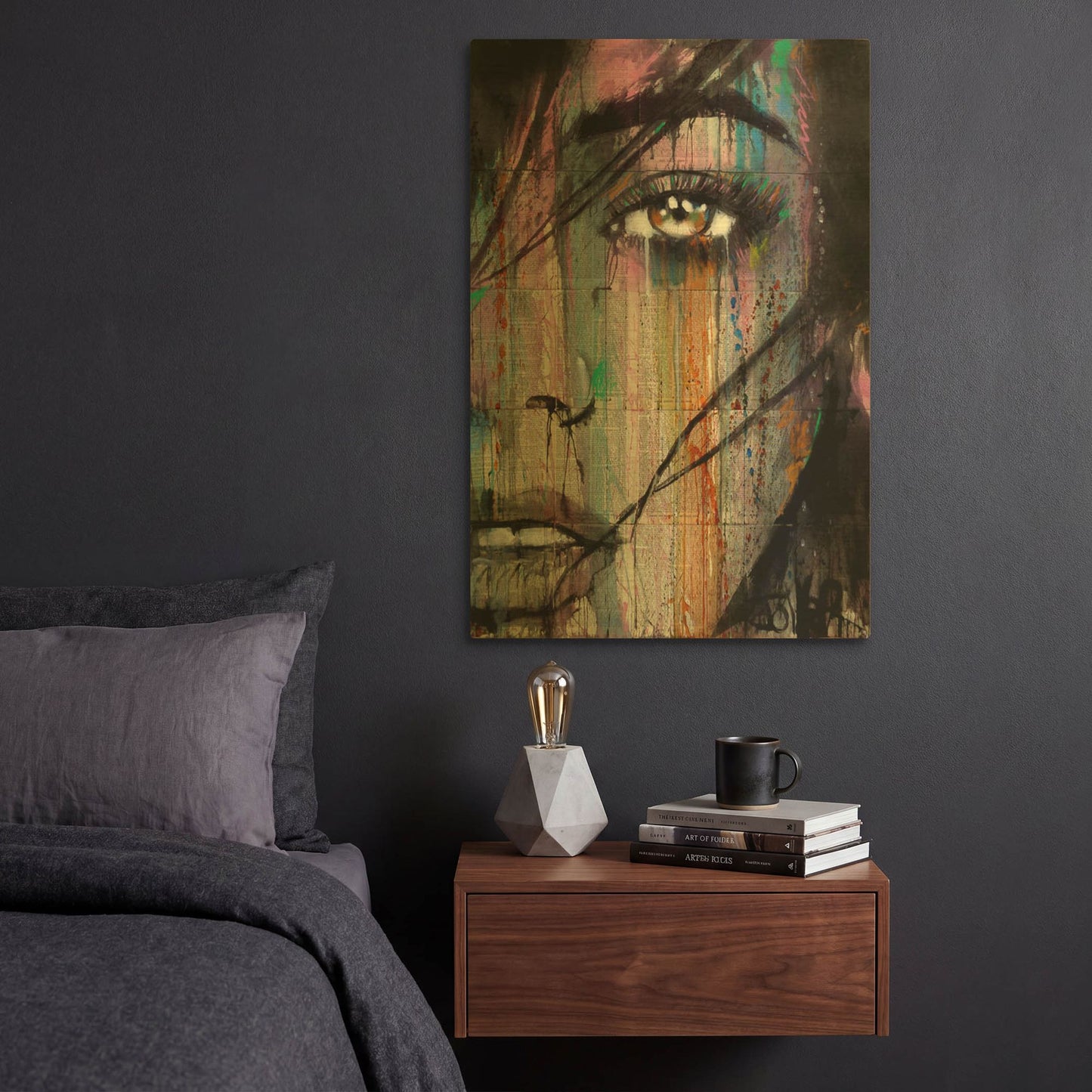 'Merge' By Loui Jover Gold Metal Wall Art