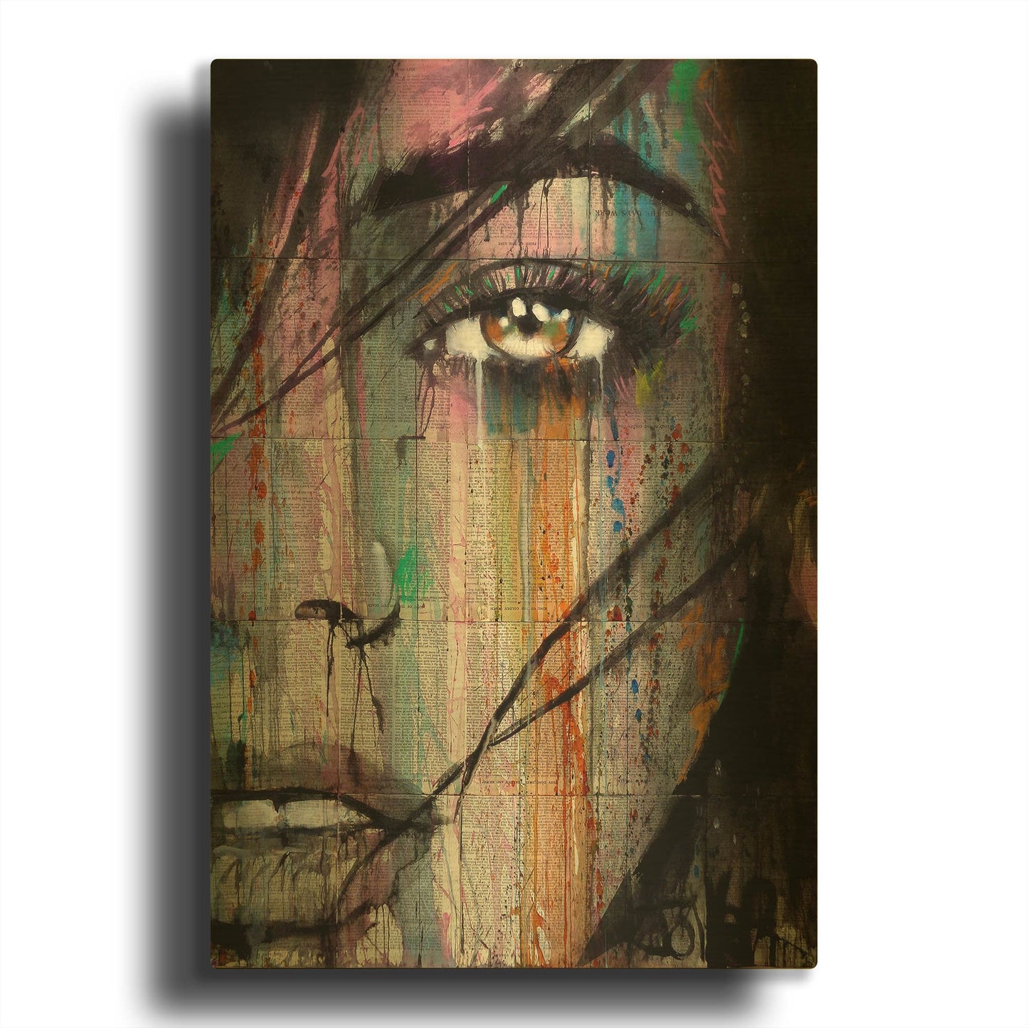'Merge' By Loui Jover Gold Metal Wall Art
