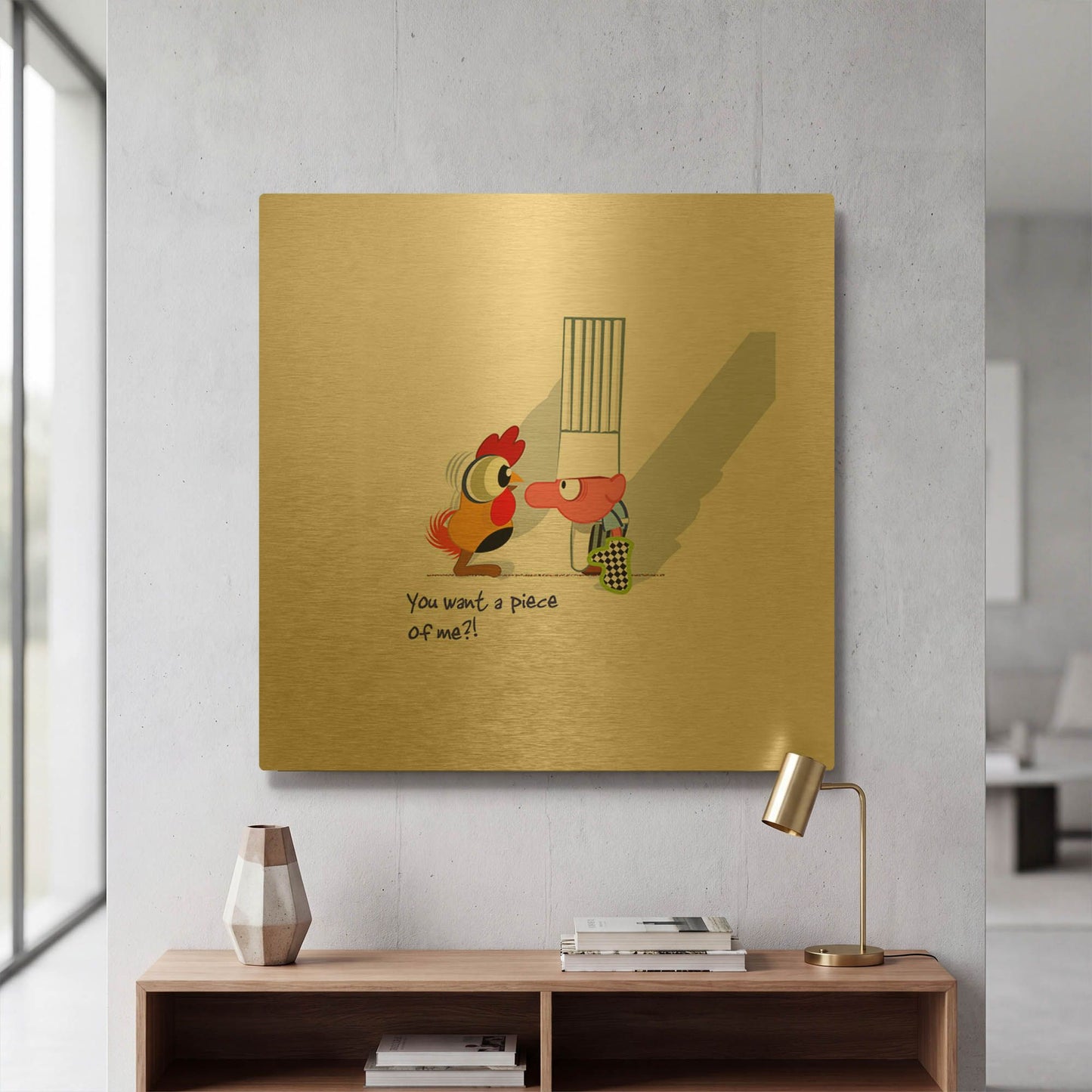 'Piece of ME' By Chuck Wimmer Gold Metal Wall Art