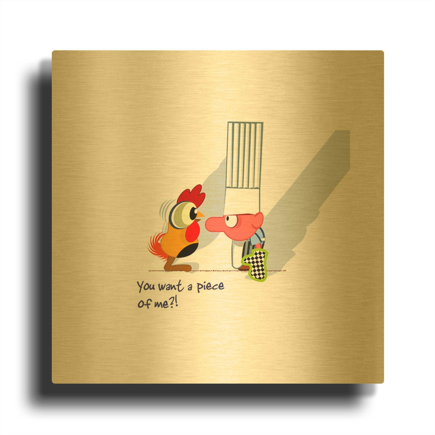 'Piece of ME' By Chuck Wimmer Gold Metal Wall Art