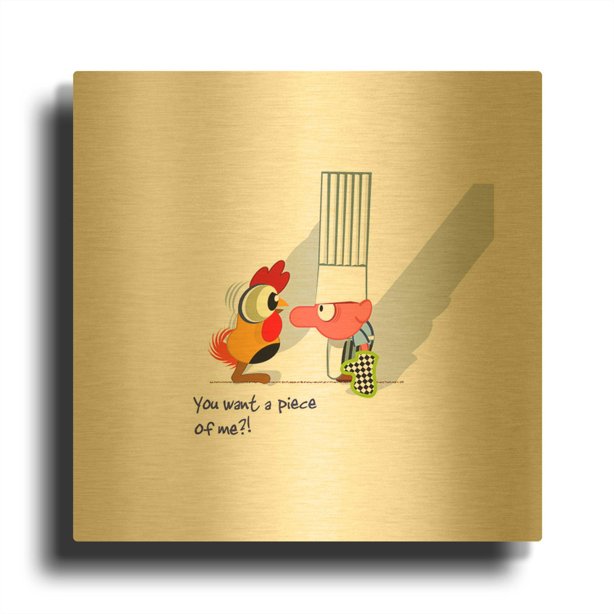 'Piece of ME' By Chuck Wimmer Gold Metal Wall Art