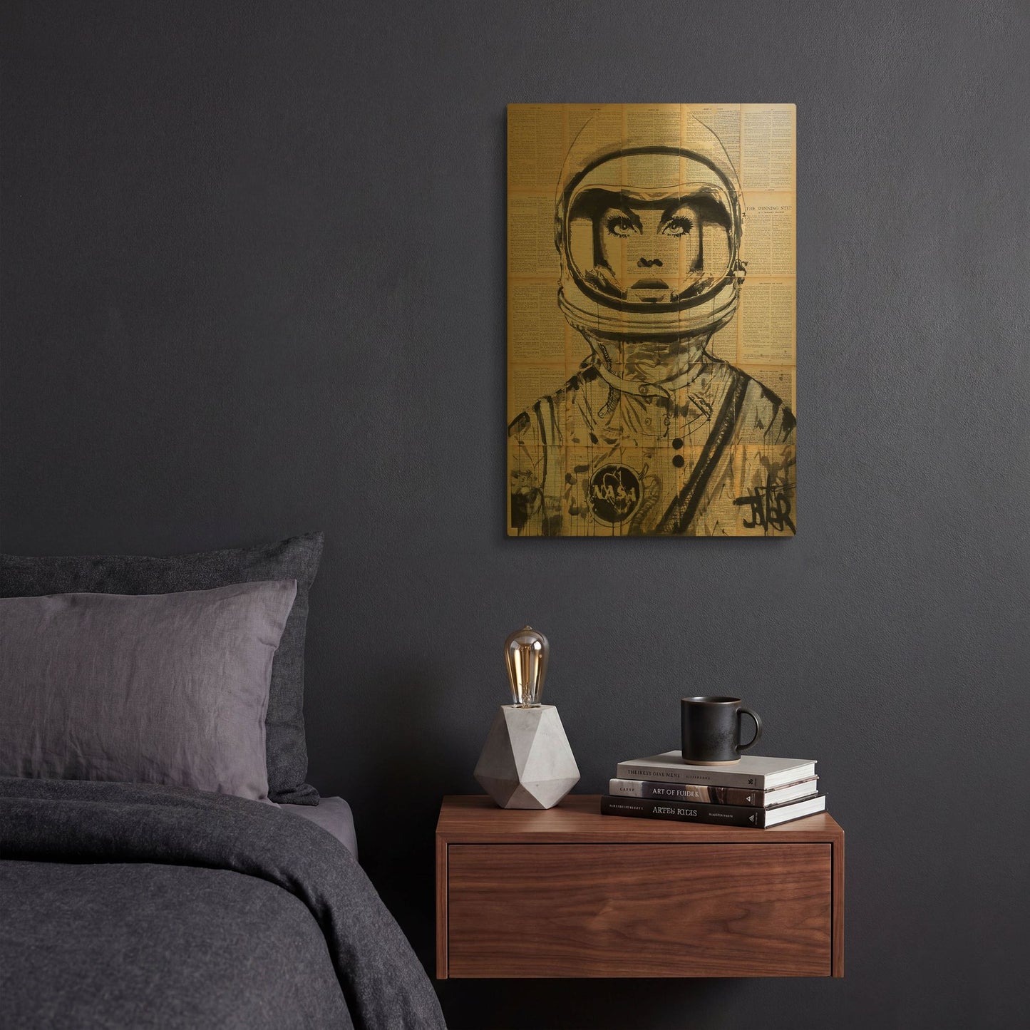 'Orbit' By Loui Jover Gold Metal Wall Art