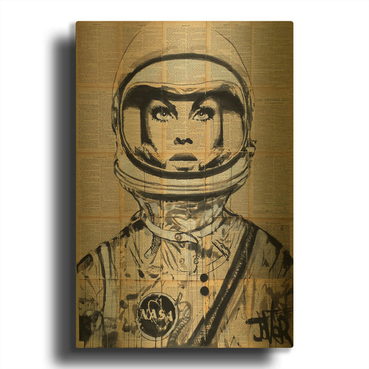 'Orbit' By Loui Jover Gold Metal Wall Art