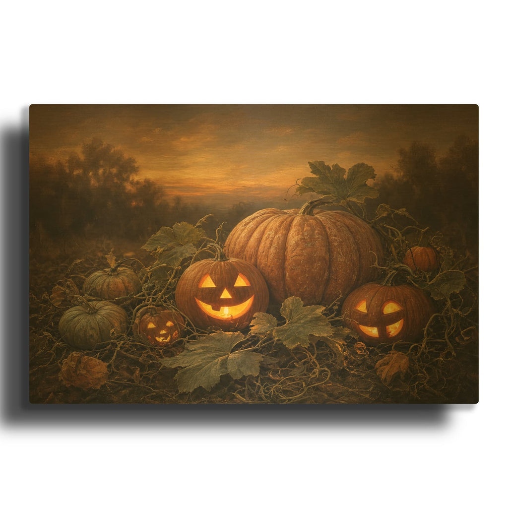 'Pumpkin Patch' Gold Metal Wall Art
