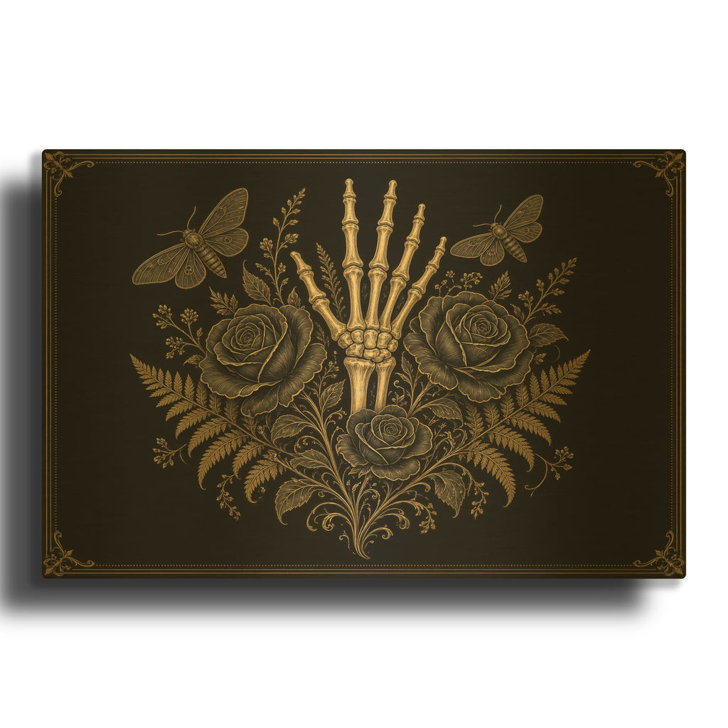 'Skeleton Botanical' Gold Metal Wall Art