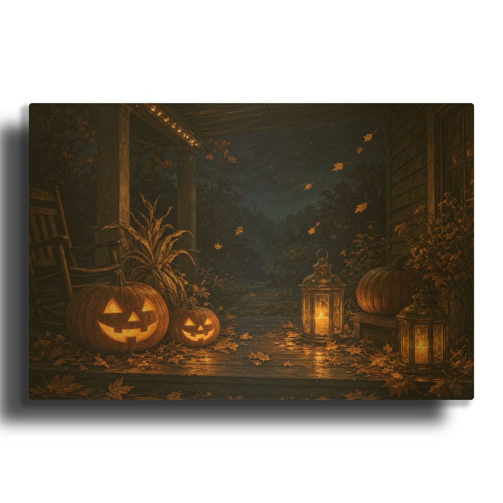 'Lantern Night' Gold Metal Wall Art