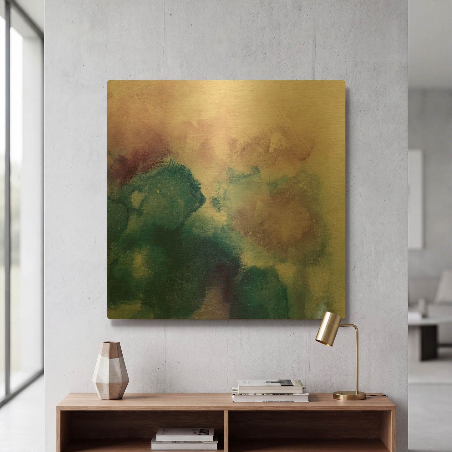 'Nebula I' By Mary Urban Gold Metal Wall Art