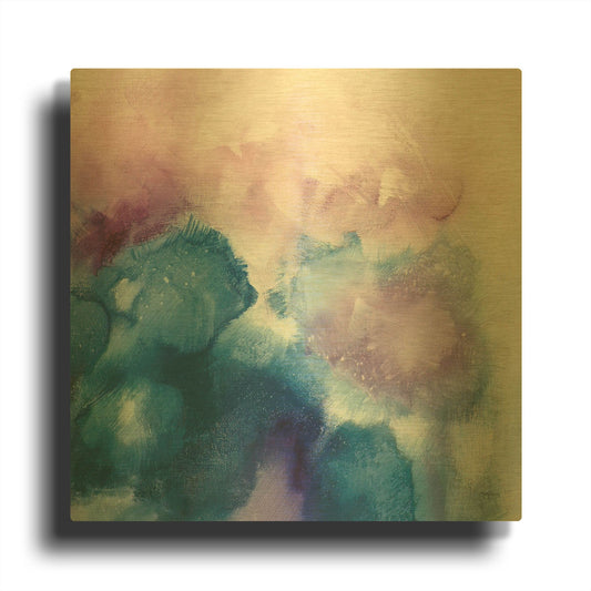 'Nebula I' By Mary Urban Gold Metal Wall Art