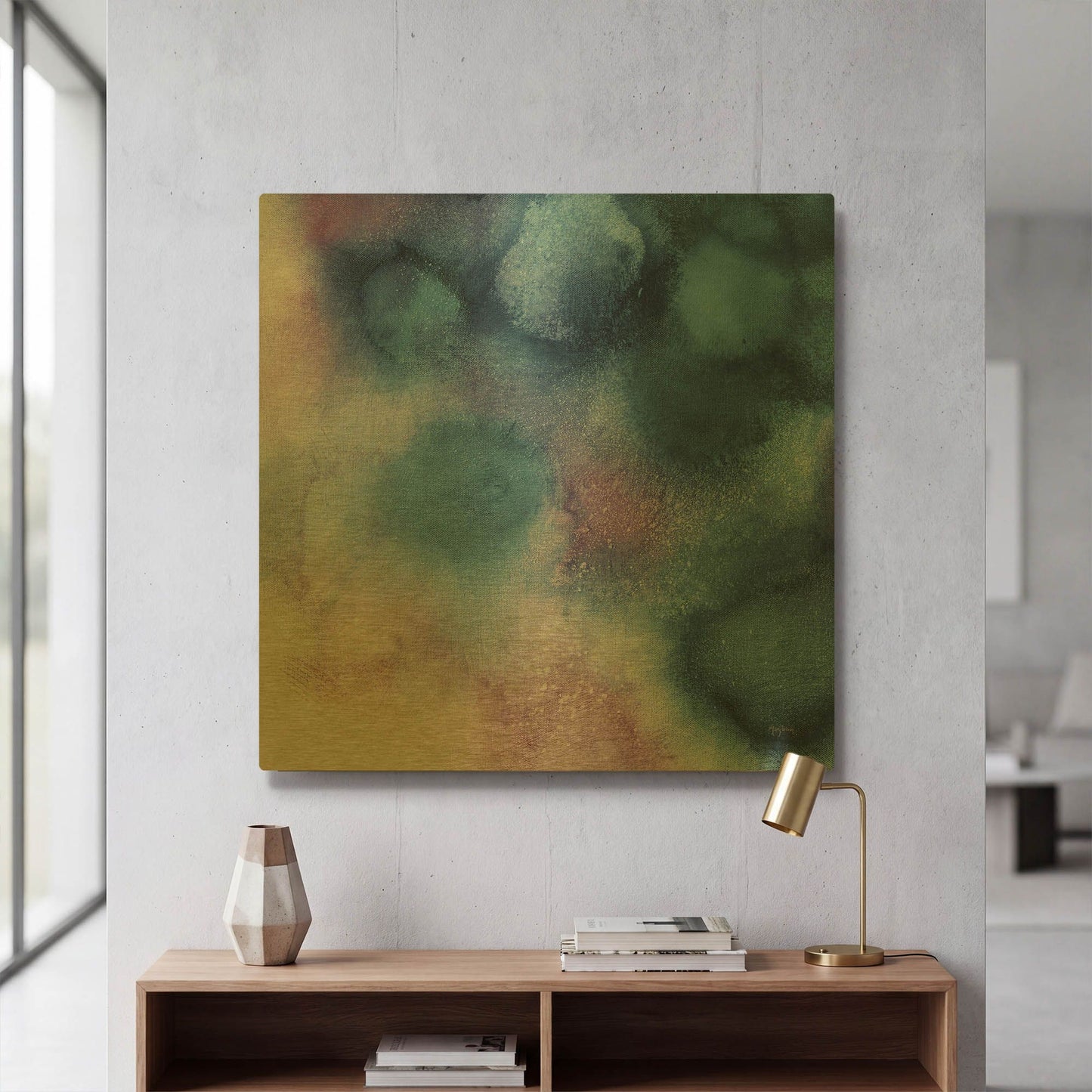 'Nebula II' By Mary Urban Gold Metal Wall Art