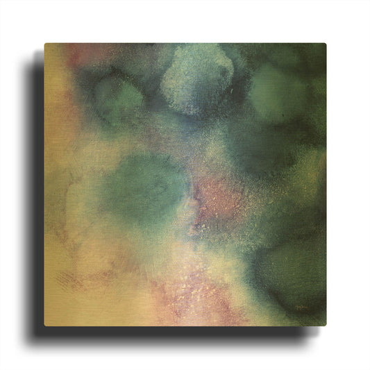 'Nebula II' By Mary Urban Gold Metal Wall Art