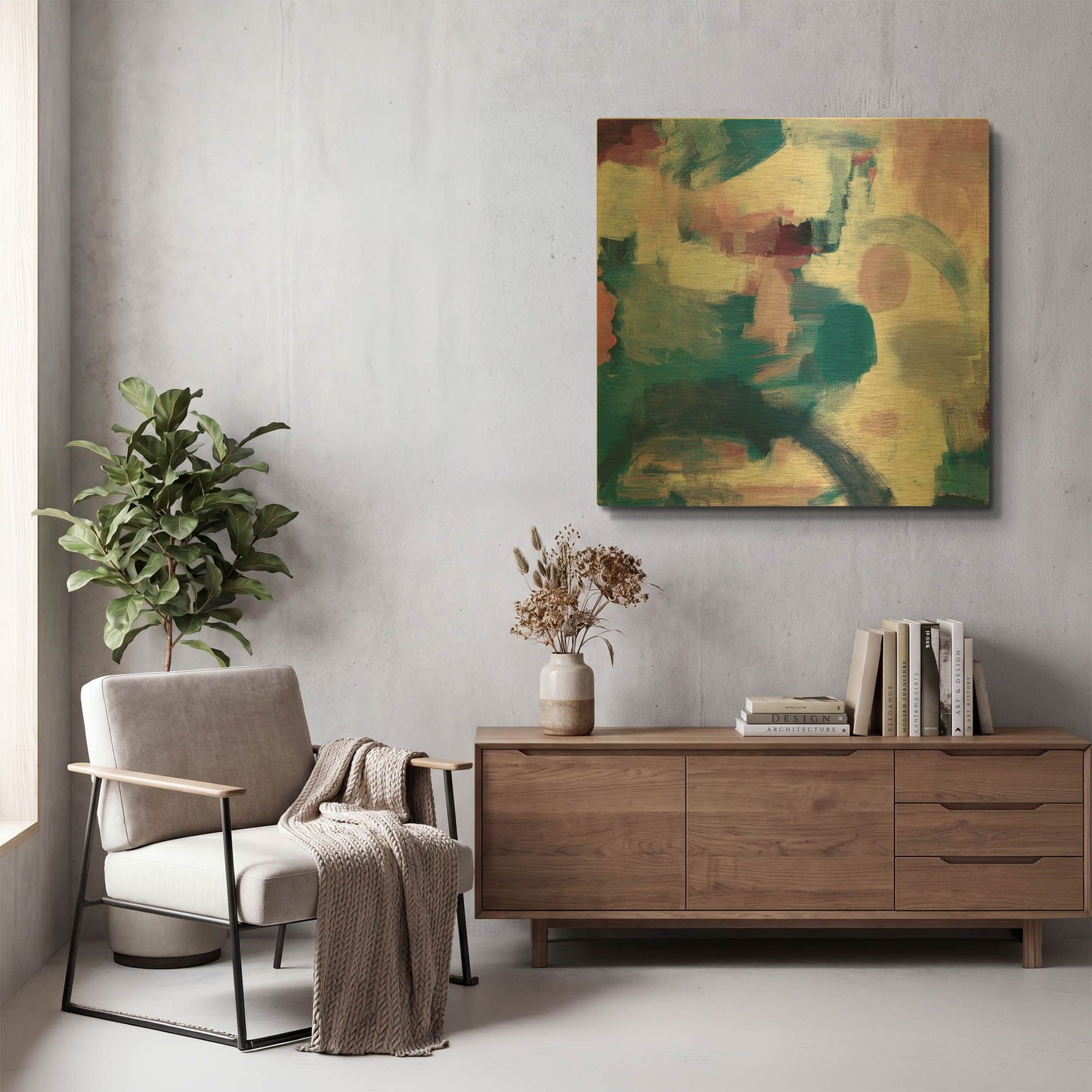 'Trial and Airy Nebula' By Mary Urban Gold Metal Wall Art
