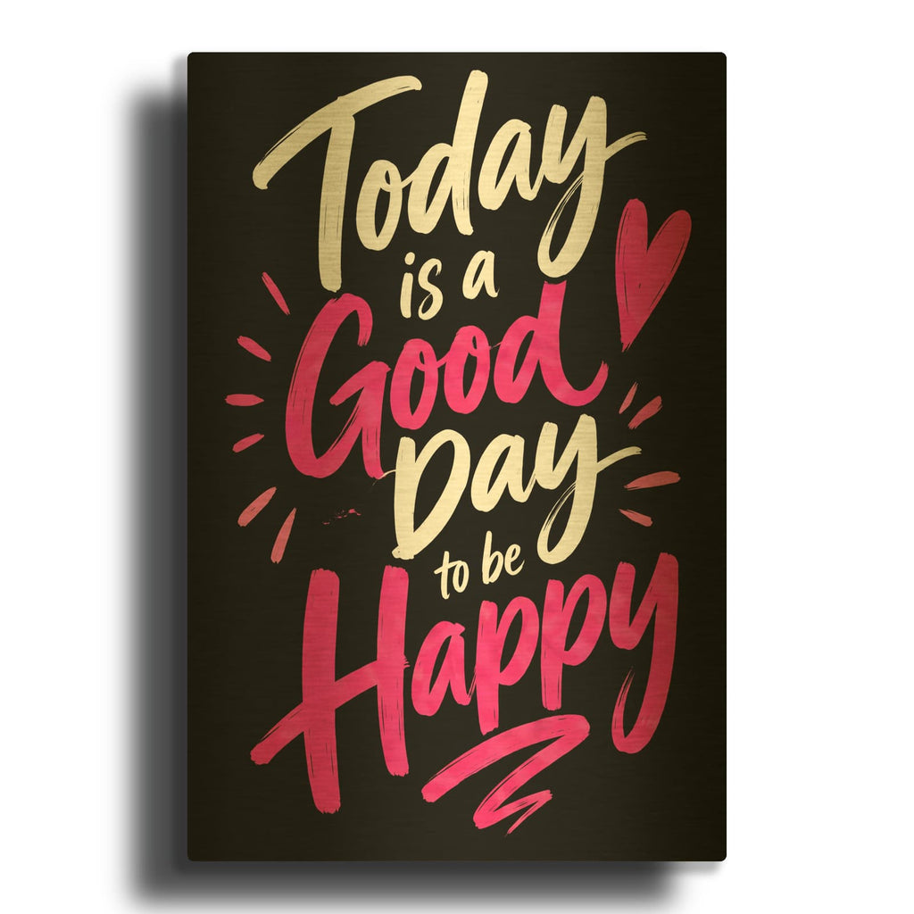 'Choose Happiness' By Veve Gold Metal Wall Art