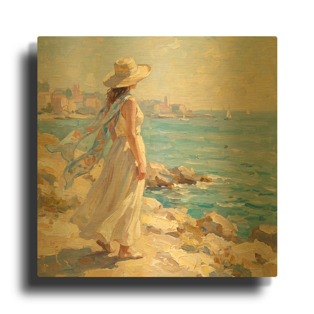 'Coastal Daydream' By Veve Gold Metal Wall Art