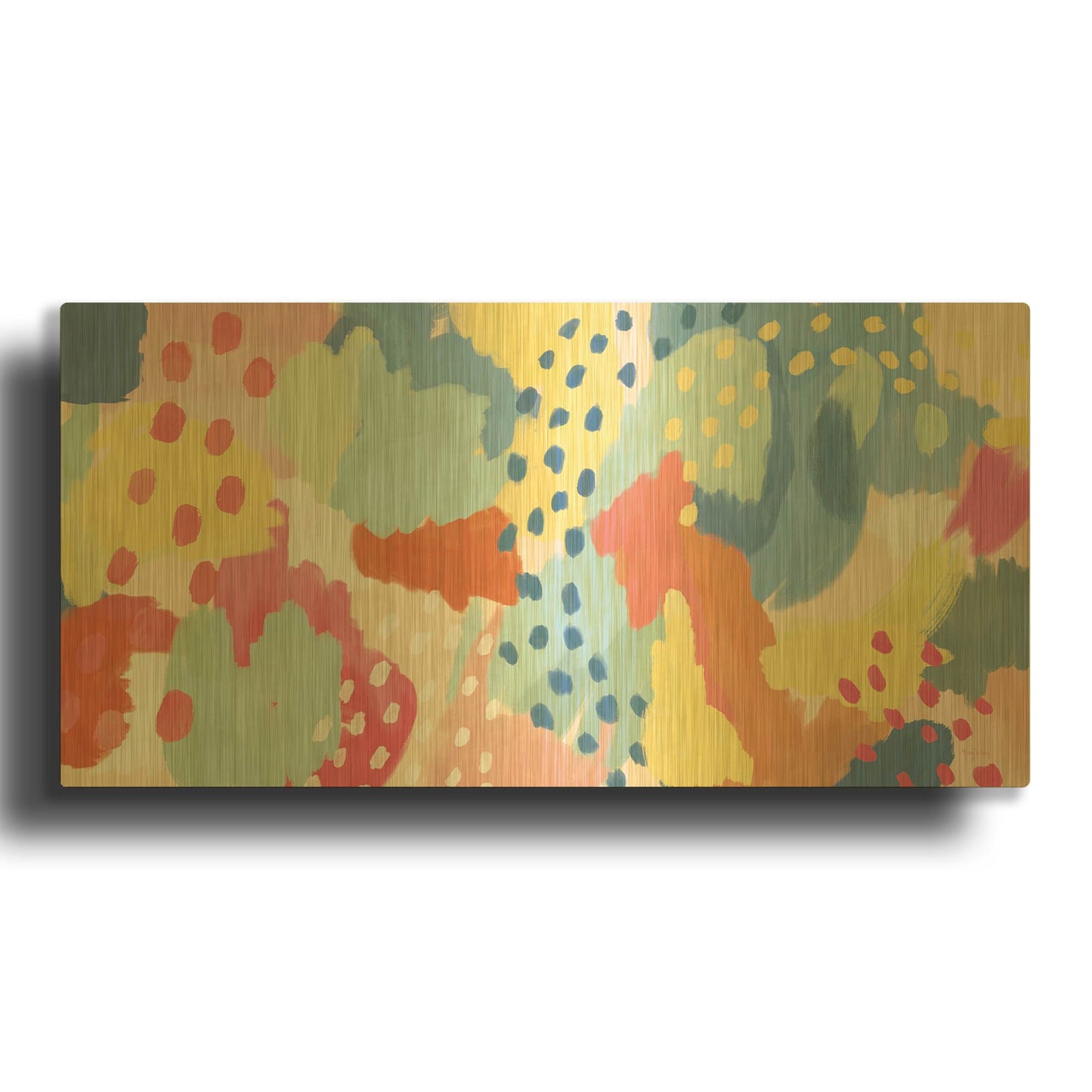 'Bright Life I' By Mary Urban Gold Metal Wall Art