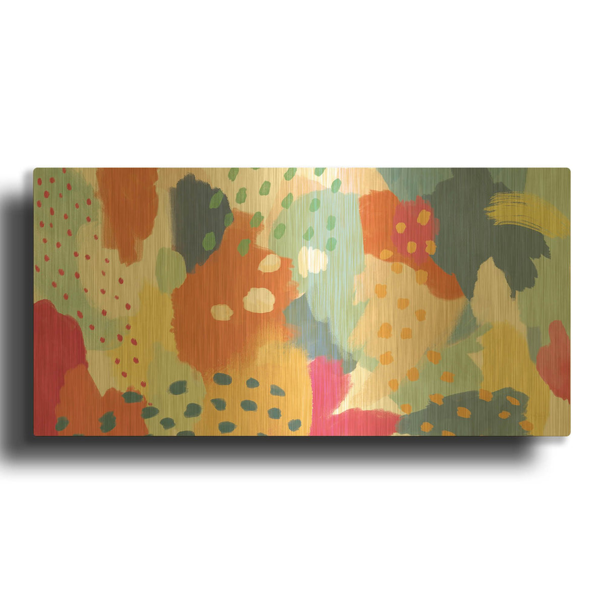 'Bright Life II' By Mary Urban Gold Metal Wall Art