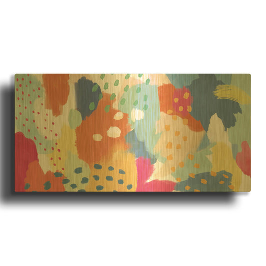 'Bright Life II' By Mary Urban Gold Metal Wall Art