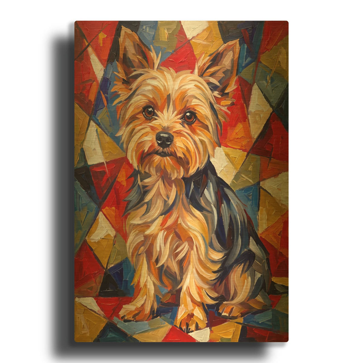 'Colorful Yorkshire Terrier' By Veve Gold Metal Wall Art