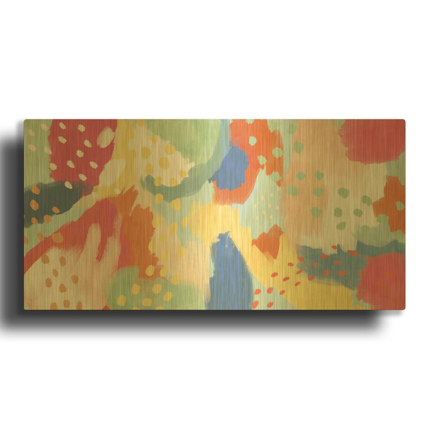 'Bright Life III' By Mary Urban Gold Metal Wall Art