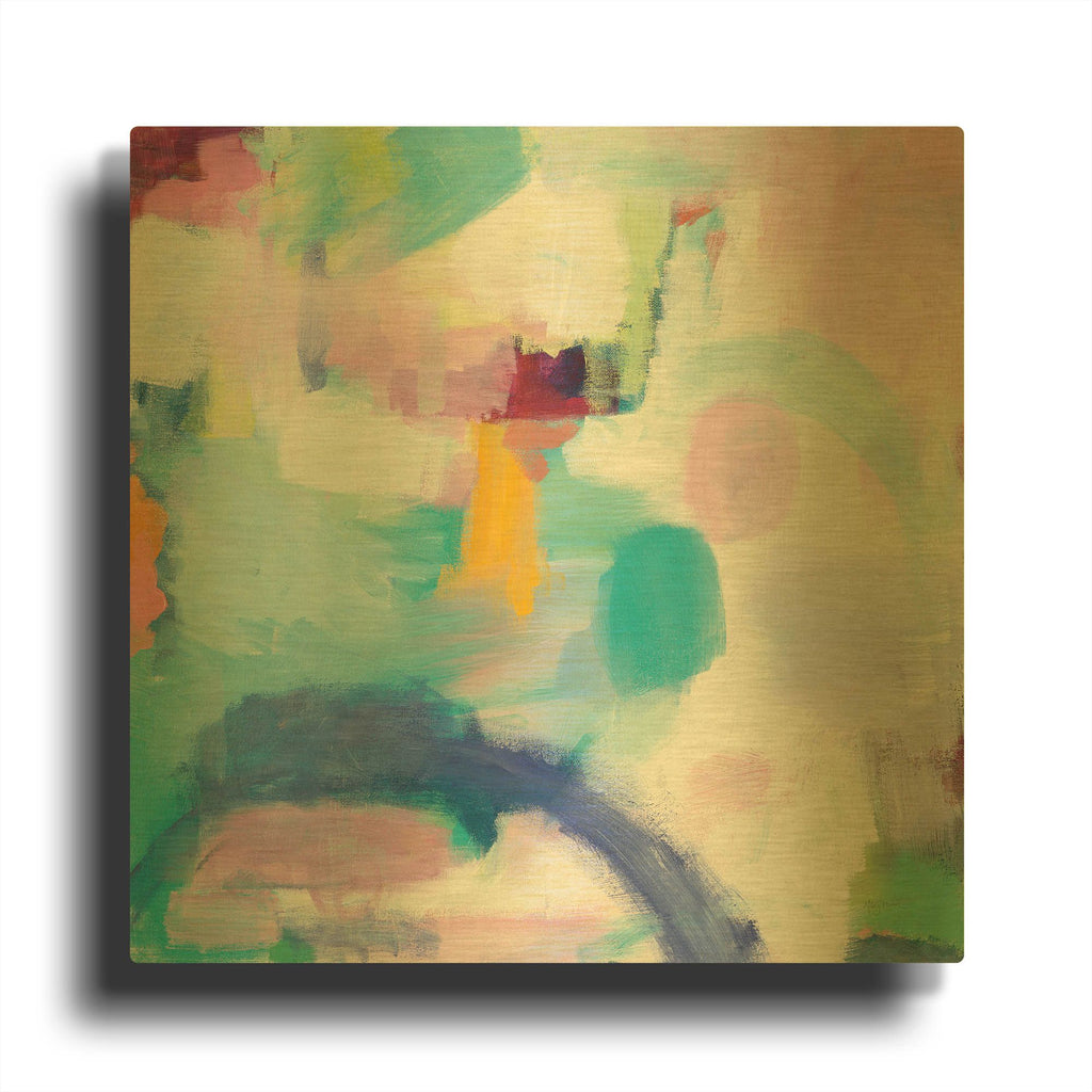 'Trial and Airy Bright' By Mary Urban Gold Metal Wall Art