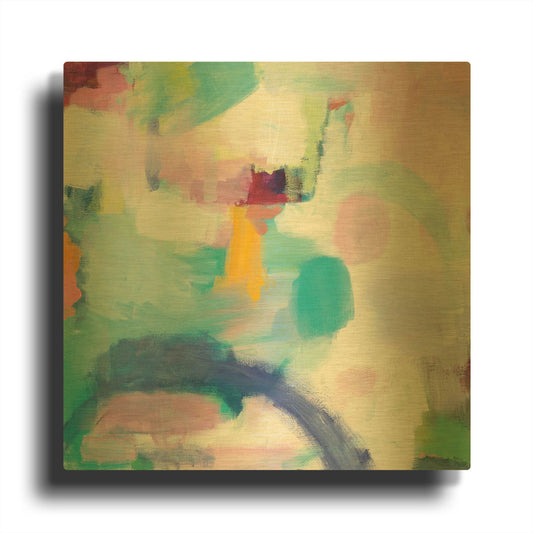 'Trial and Airy Bright' By Mary Urban Gold Metal Wall Art