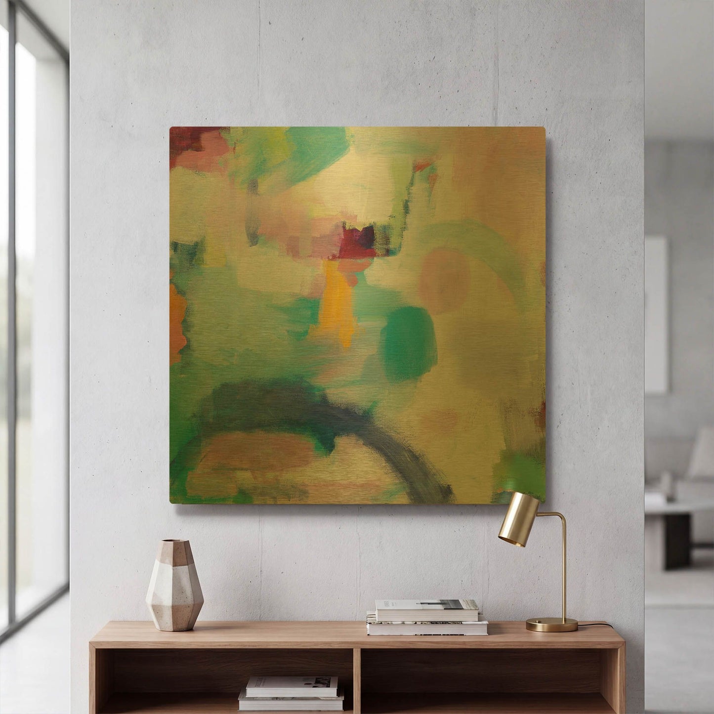 'Trial and Airy Bright' By Mary Urban Gold Metal Wall Art