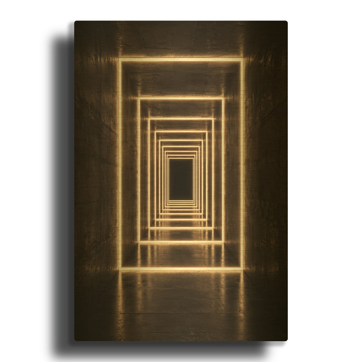 'Endless Perspective' By Veve Gold Metal Wall Art